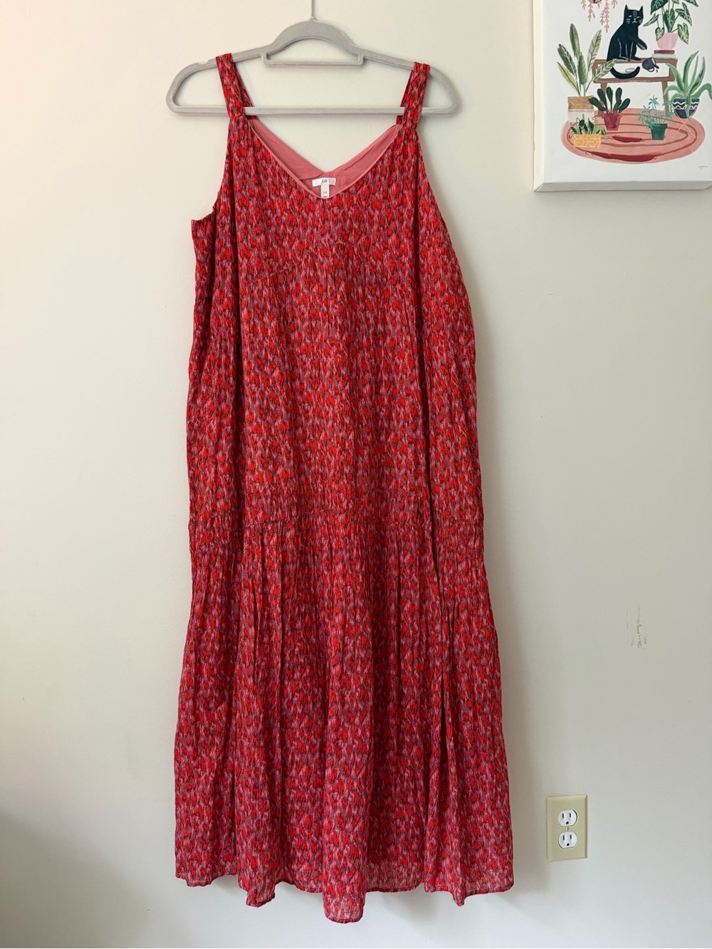 Joie Red Patterned Sleeveless Maxi Dress